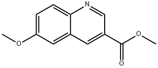 3-Quinolinecarboxylic acid, 6-methoxy-, methyl ester Structure