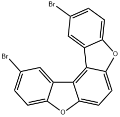 Benzo[1,2-b:4,3-b']bisbenzofuran, 2,11-dibromo- Structure