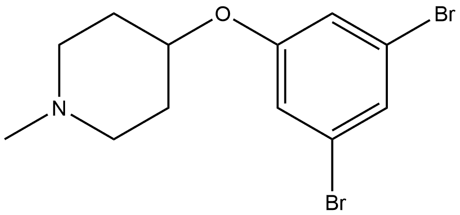 4-(3,5-Dibromophenoxy)-1-methylpiperidine Structure