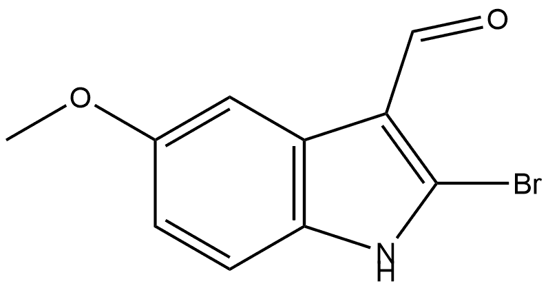 2-Bromo-5-methoxy-1H-indole-3-carboxaldehyde Structure