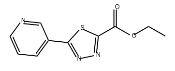 1,3,4-Thiadiazole-2-carboxylic acid, 5-(3-pyridinyl)-, ethyl ester 구조식 이미지