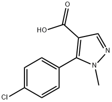 1H-Pyrazole-4-carboxylic acid, 5-(4-chlorophenyl)-1-methyl- Structure