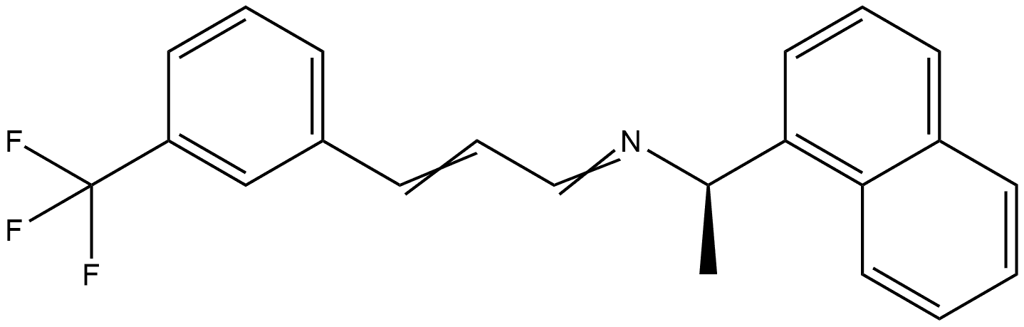 1-Naphthalenemethanamine, α-methyl-N-[3-[3-(trifluoromethyl)phenyl]-2-propen-1-ylidene]-, (αR)- Structure