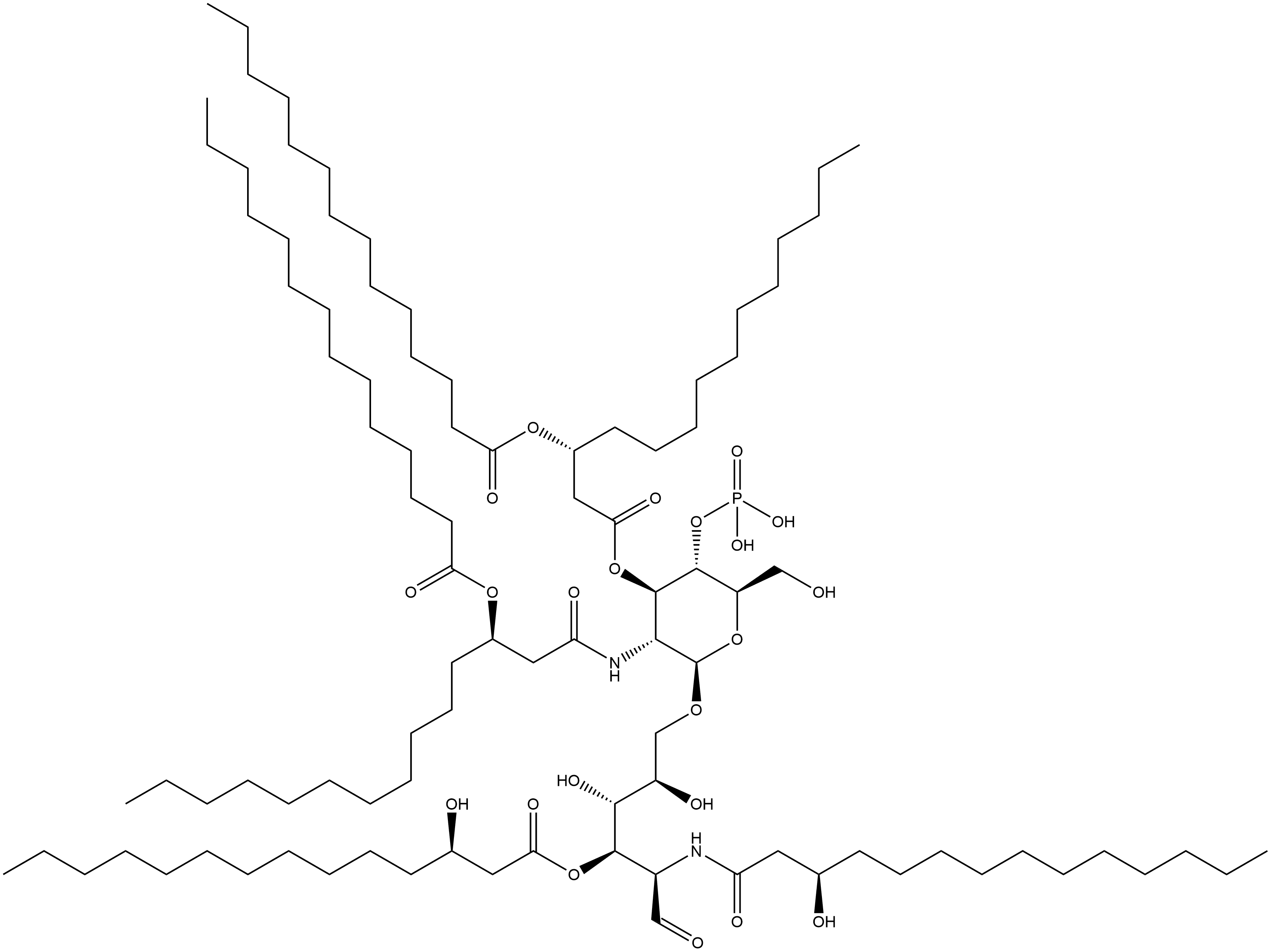 Glucopyranosyl lipid A ammonium salt Structure