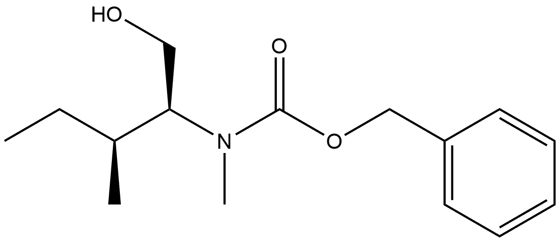 benzyl ((2S,3S)-1-hydroxy-3-methylpentan-2-yl)(methyl)carbamate 구조식 이미지