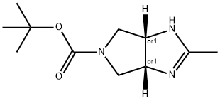 Pyrrolo[3,4-d]imidazole-5(1H)-carboxylic acid, 3a,4,6,6a-tetrahydro-2-methyl-, 1,1-dimethylethyl ester, (3aR,6aS)-rel- Structure