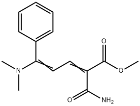 2,4-Pentadienoic acid, 2-(aminocarbonyl)-5-(dimethylamino)-5-phenyl-, methyl ester 구조식 이미지