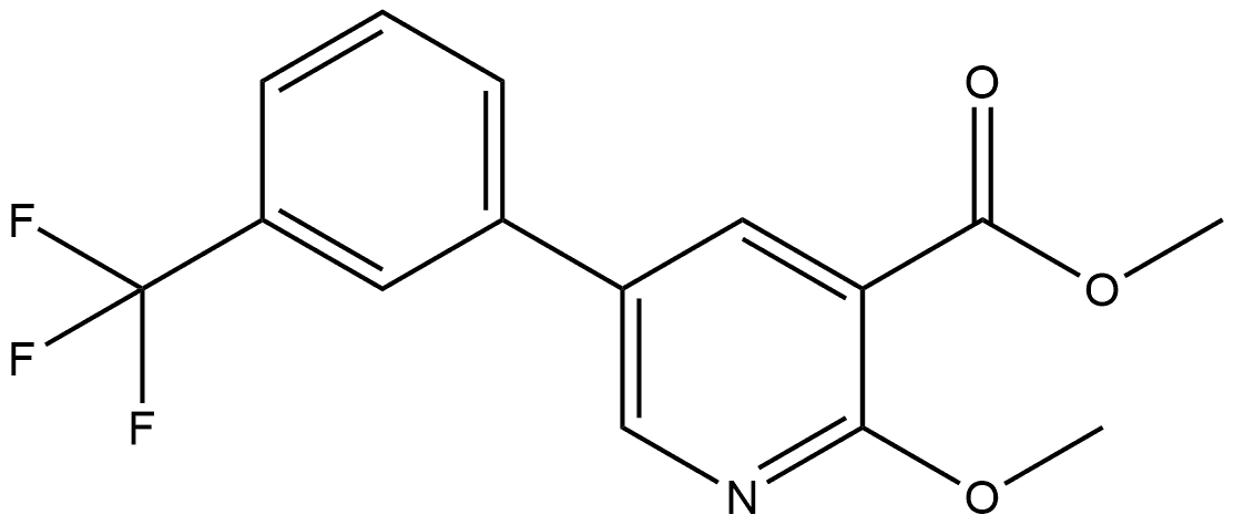 3-Pyridinecarboxylic acid, 2-methoxy-5-[3-(trifluoromethyl)phenyl]-, methyl e... Structure