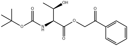 L-Threonine, N-[(1,1-dimethylethoxy)carbonyl]-, 2-oxo-2-phenylethyl ester Structure