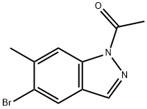 Ethanone, 1-(5-bromo-6-methyl-1H-indazol-1-yl)- Structure