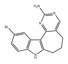 Pyrimido[4',5':3,4]cyclohept[1,2-b]indol-2-amine, 11-bromo-5,6,7,8-tetrahydro- Structure