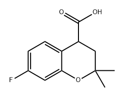 2H-1-Benzopyran-4-carboxylic acid, 7-fluoro-3,4-dihydro-2,2-dimethyl- Structure