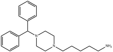 1-Piperazinepentanamine, 4-(diphenylmethyl)- Structure