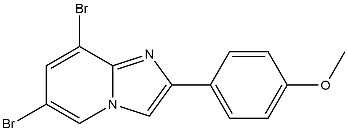 6,8-Dibromo-2-(4-methoxyphenyl)imidazo[1,2-a]pyridine Structure