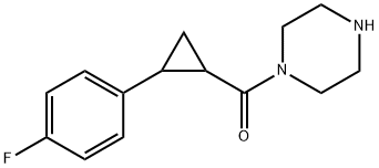 Methanone, [2-(4-fluorophenyl)cyclopropyl]-1-piperazinyl- Structure