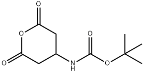 Carbamic acid, N-(tetrahydro-2,6-dioxo-2H-pyran-4-yl)-, 1,1-dimethylethyl ester 구조식 이미지
