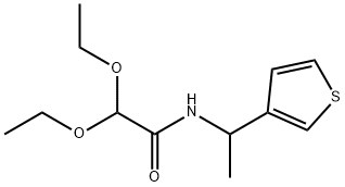 Acetamide, 2,2-diethoxy-N-[1-(3-thienyl)ethyl]- Structure