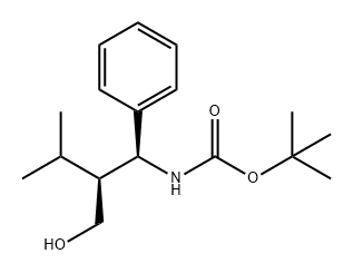 Carbamic acid, N-[(1S,2S)-2-(hydroxymethyl)-3-methyl-1-phenylbutyl]-, 1,1-dimethylethyl ester Structure