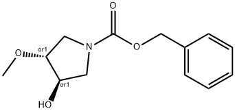 BENZYL TRANS-3-HYDROXY-4-METHOXYPYRROLIDINE-1-CARBOXYLATE Structure