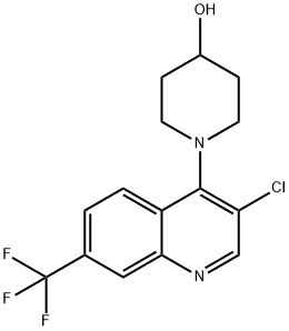 1-(3-Chloro-7-(trifluoromethyl)quinolin-4-yl)piperidin-4-ol 구조식 이미지