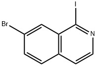 7-Bromo-1-iodoisoquinoline 구조식 이미지