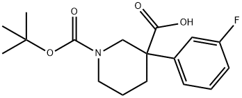 1-(1,1-Dimethylethyl) 3-(3-fluorophenyl)-1,3-piperidinedicarboxylate Structure