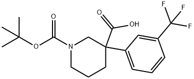 1-(1,1-Dimethylethyl) 3-[3-(trifluoromethyl)phenyl]-1,3-piperidinedicarboxylate Structure