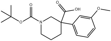 1-(1,1-Dimethylethyl) 3-(3-methoxyphenyl)-1,3-piperidinedicarboxylate Structure