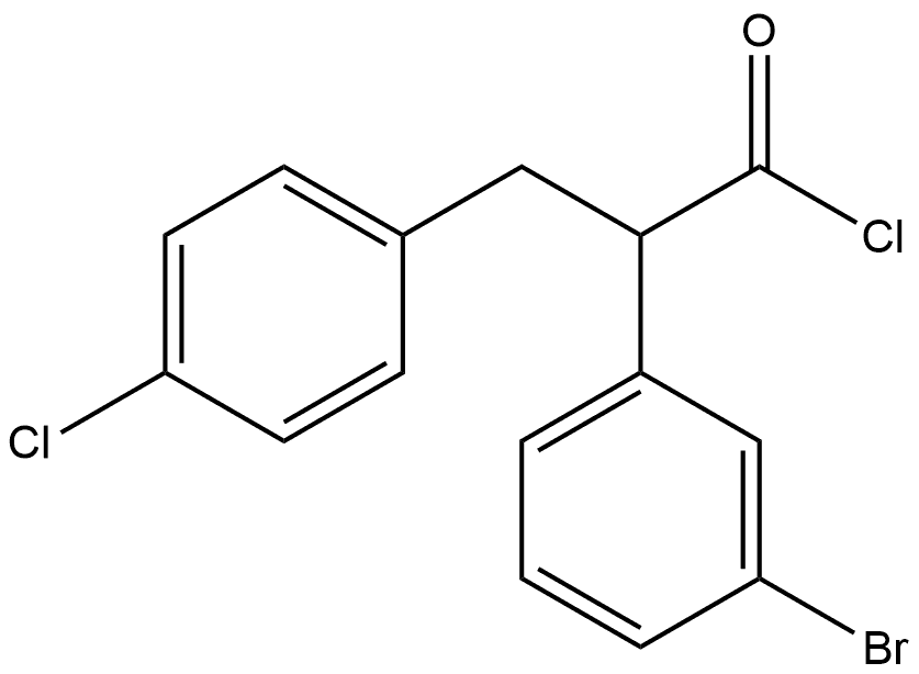 Benzenepropanoyl chloride, α-(3-bromophenyl)-4-chloro- 구조식 이미지