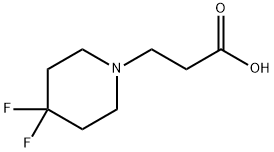 1-Piperidinepropanoic acid, 4,4-difluoro- Structure