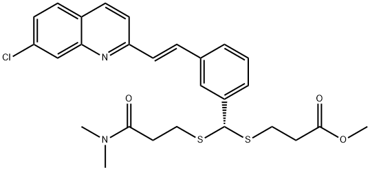 Propanoic acid, 3-[[[3-[2-(7-chloro-2-quinolinyl)ethenyl]phenyl][[3-(dimethylamino)-3-oxopropyl]thio]methyl]thio]-, methyl ester, [S-(E)]- (9CI) Structure