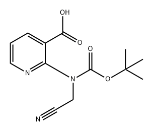 3-Pyridinecarboxylic acid, 2-[(cyanomethyl)[(1,1-dimethylethoxy)carbonyl]amino]- 구조식 이미지