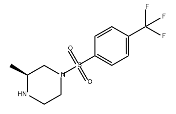 Piperazine, 3-methyl-1-[[4-(trifluoromethyl)phenyl]sulfonyl]-, (3S)- 구조식 이미지