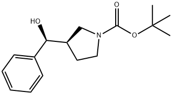 1-Pyrrolidinecarboxylic acid, 3-[(S)-hydroxyphenylmethyl]-, 1,1-dimethylethyl ester, (3R)- Structure