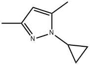 1H-Pyrazole, 1-cyclopropyl-3,5-dimethyl- Structure