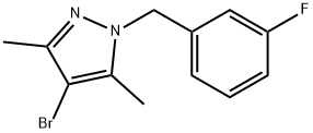 4-Bromo-1-(3-fluorobenzyl)-3,5-dimethyl-1H-pyrazole Structure