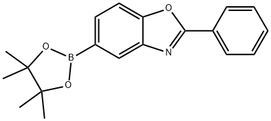 Benzoxazole, 2-phenyl-5-(4,4,5,5-tetramethyl-1,3,2-dioxaborolan-2-yl)- Structure