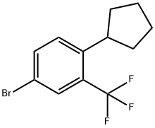 Benzene, 4-bromo-1-cyclopentyl-2-(trifluoromethyl)- Structure