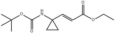 2-Propenoic acid, 3-[1-[[(1,1-dimethylethoxy)carbonyl]amino]cyclopropyl]-, ethyl ester, (2E)- Structure