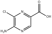 2-Pyrazinecarboxylic acid, 5-amino-6-chloro- Structure