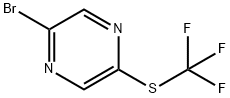 Pyrazine, 2-bromo-5-[(trifluoromethyl)thio]- Structure