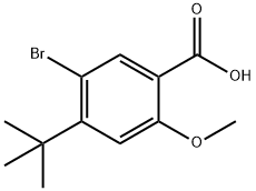 Benzoic acid, 5-bromo-4-(1,1-dimethylethyl)-2-methoxy- Structure