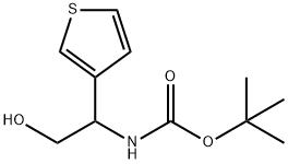 Carbamic acid, N-[2-hydroxy-1-(3-thienyl)ethyl]-, 1,1-dimethylethyl ester 구조식 이미지