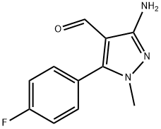 1H-Pyrazole-4-carboxaldehyde, 3-amino-5-(4-fluorophenyl)-1-methyl- Structure