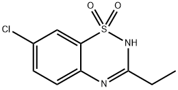 2H-1,2,4-Benzothiadiazine, 7-chloro-3-ethyl-, 1,1-dioxide 구조식 이미지