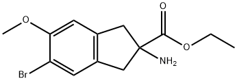 Ethyl 2-amino-5-bromo-6-methoxy-2,3-dihydro-1H-indene-2-carboxylate Structure