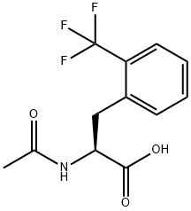 Phenylalanine, N-acetyl-2-(trifluoromethyl)- Structure