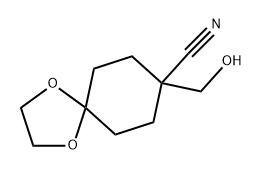 1,4-Dioxaspiro[4.5]decane-8-carbonitrile, 8-(hydroxymethyl)- Structure