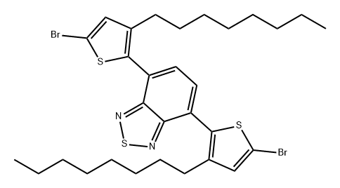 2,1,3-Benzothiadiazole, 4,7-bis(5-bromo-3-octyl-2-thienyl)- Structure