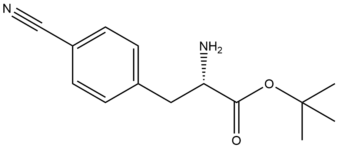 4-Cyano-L-phenylalanine 1,1-dimethylethyl ester 구조식 이미지